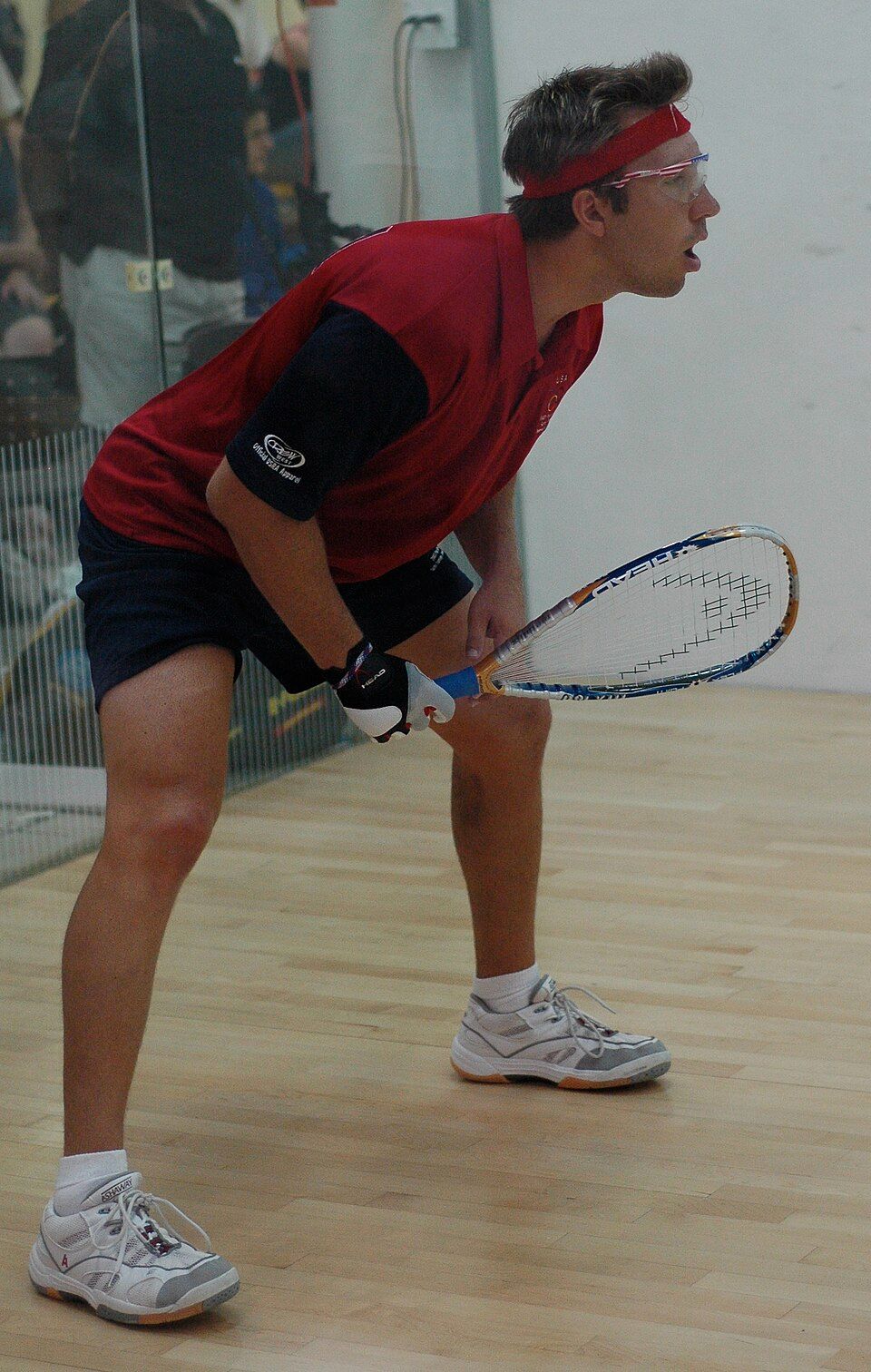 Mike Guidry playing racquetball