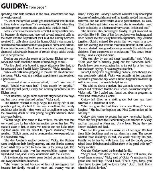 Angel Guidry article 2 of 3