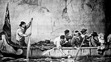 Painting of Voyageurs by Mary Hopkin