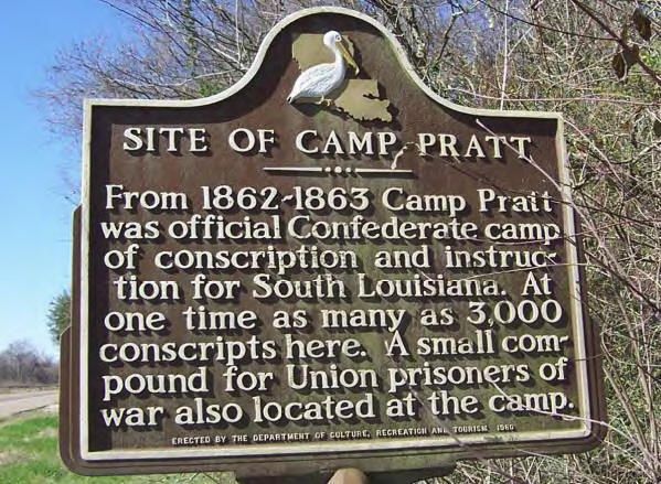 Site of Camp Pratt historical marker