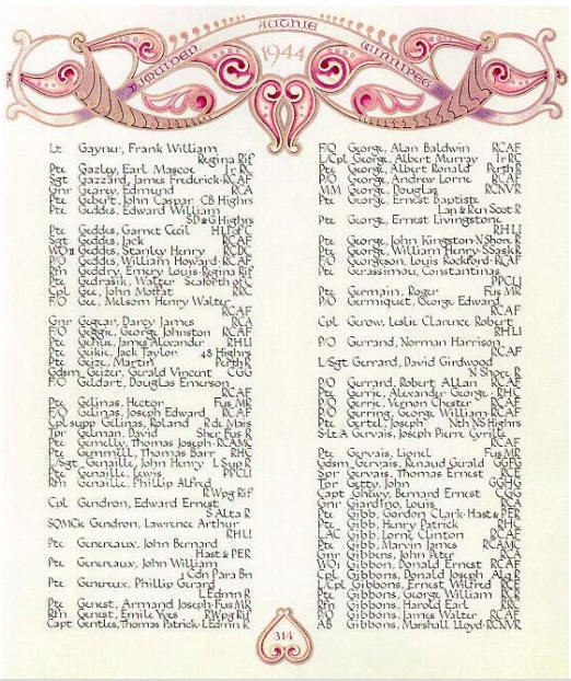 'Second World War Book of Remembrance' - page 314
