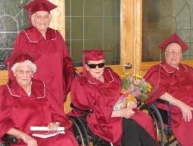 Evelyn Pettipas seated on the left