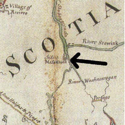 Location of Sainte-Anne Indian Mission at Shubenacadie