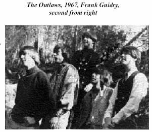 The Outlaws band with Frank Guidry second from right