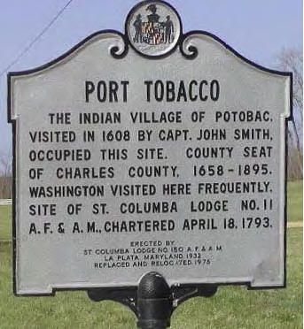 Port Tobacco historical marker