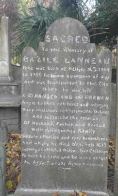 Bazile Lanneau tombstone