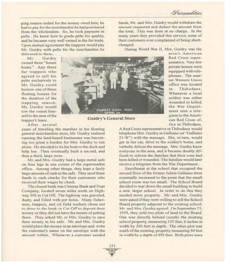 The Lafourche Country II - The Heritage and Its Keepers page 151