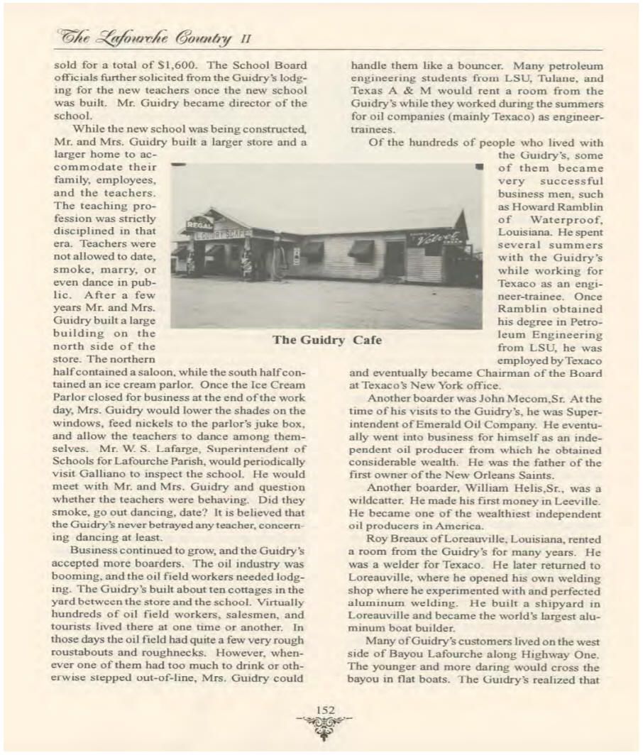 The Lafourche Country II - The Heritage and Its Keepers page 152