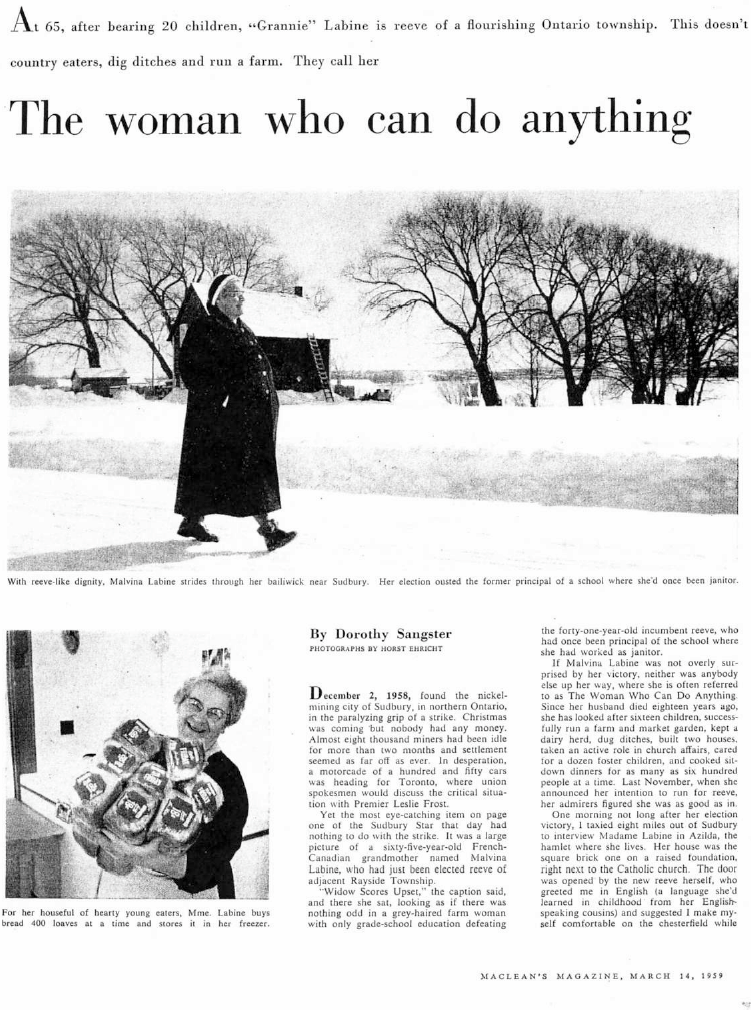 Malvina Labine article 1 of 6