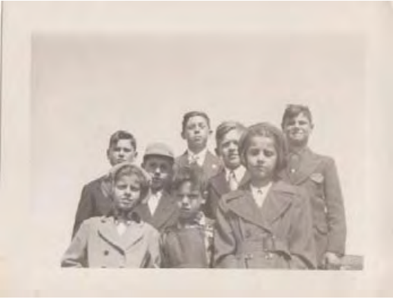Foster family Jacques with Bernard (second row on right)