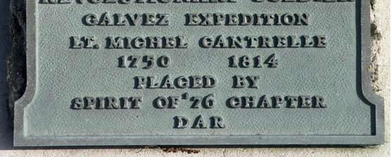 American Revolution plaque at the grave of Michel Cantrell, St. James Catholic Cemetery, 2 of 2