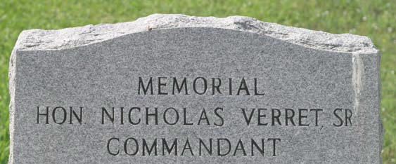 Nicholas Verret memorial, 1 of 2