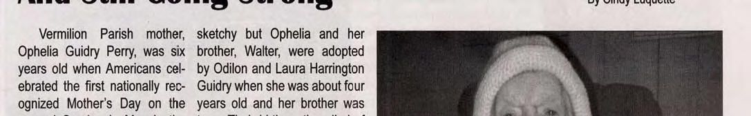 Ophelia Guidry Perry article, Page 1, Part 2 of 5