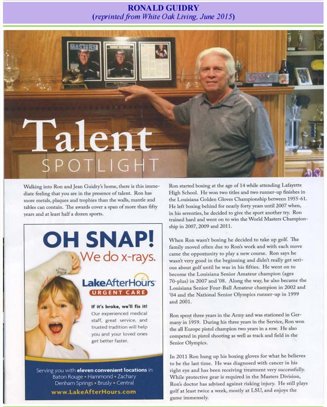 Ronald Guidry Talent Spotlight page 1