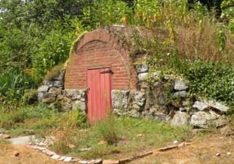 Root cellar built circa 1843 in the rear yard of Shaw Mansion
