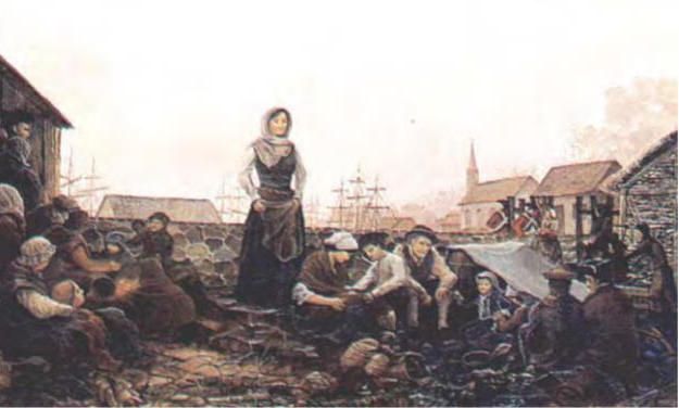 Acadians in Liverpool (Painting by Robert Dafford)