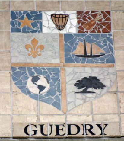 Guédry Crest at the Acadian Memorial, St. Martinville, Louisiana