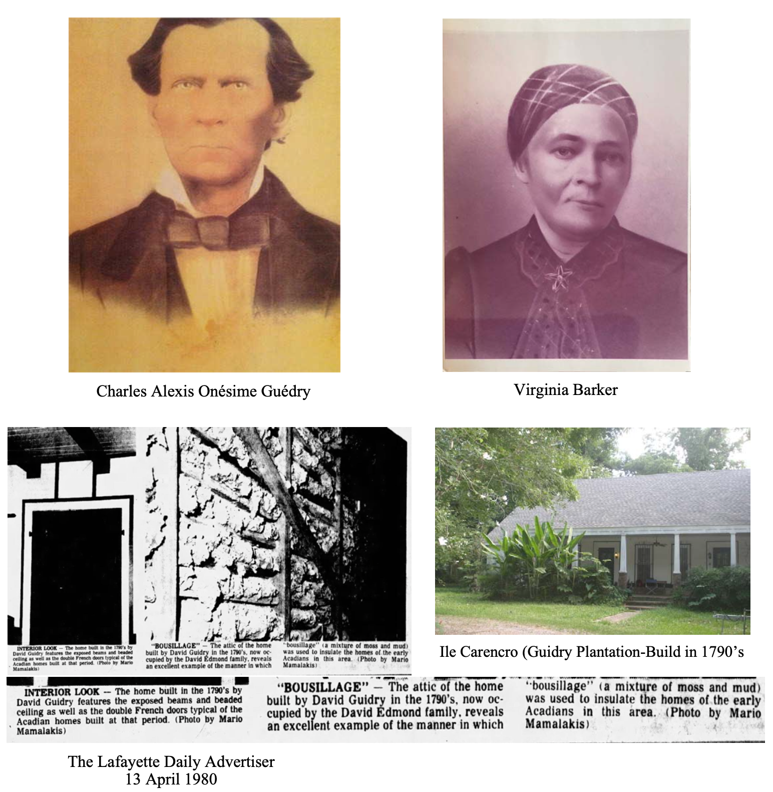 alexis onesime guedry photos and documents