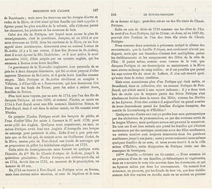 Documents Sur L'Acadie pages 167-168