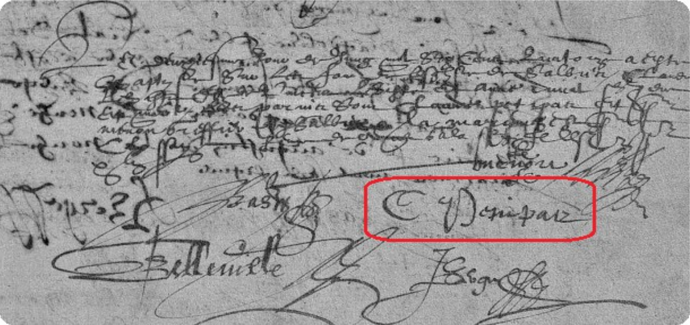 Signature of Claude Petitpas in the registers of Salbris - 3 June 1614