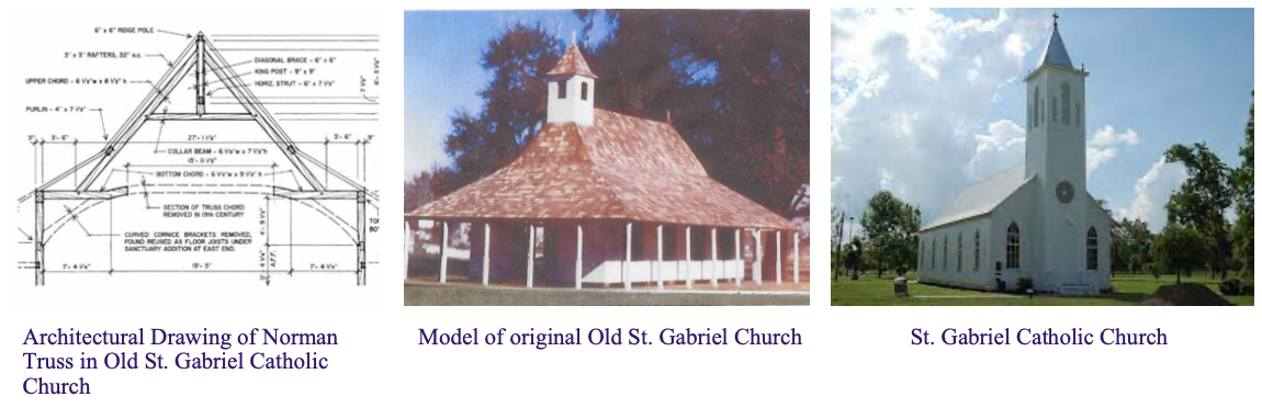 St Gabriel Church drawing, old model, photo