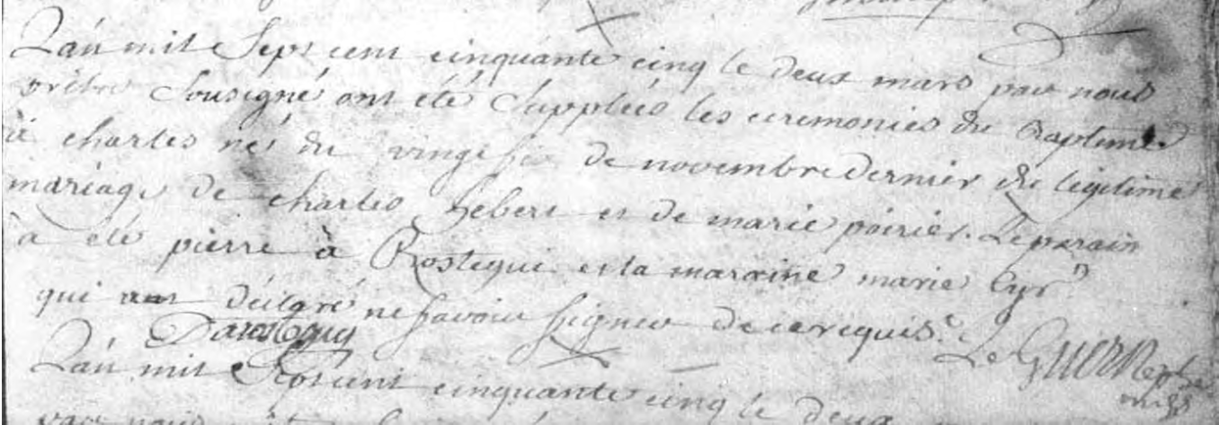 Baptism of Charles Hébert